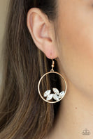 Paparazzi Cue The Confetti - Gold Earrings