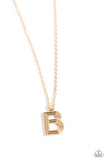 Paparazzi Leave Your Initials - B - Gold Necklace