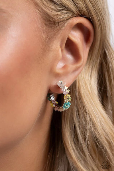 Paparazzi Floral Focus - Multi Hoop Earrings