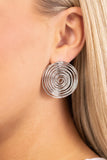 Paparazzi COIL Over - Silver Post Earring