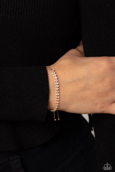 Paparazzi Dynamic Diamonds - Gold Bracelet