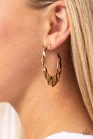 Paparazzi Make a Ripple - Gold Hoop Earrings