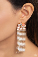 Paparazzi Horizontal Hallmark - Gold Post Earrings