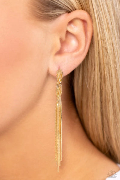 Paparazzi Ropin Rodeo Queen - Gold Earrings