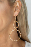 Paparazzi Twist of FABULOUS - Gold Earrings