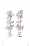 Paparazzi Flying Flashy - Pink Clip-On Earrings