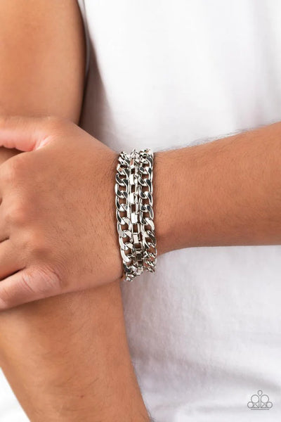 Paparazzi Heavy Duty - Silver Bracelet