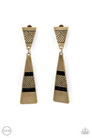 Paparazzi Safari Seeker - Brass Clip-On Earrings