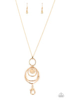 Paparazzi Mermaid Maestoso - Gold Necklace Lanyard