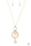 Paparazzi Mermaid Maestoso - Gold Necklace Lanyard