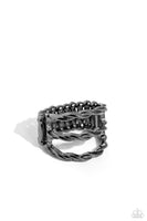 Paparazzi Corded Command - Black Ring