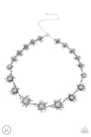 Paparazzi Get Up and GROW - White Choker Necklace