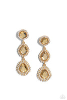 Paparazzi Prove Your ROYALTY - Gold Post Earrings