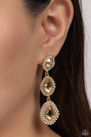 Paparazzi Prove Your ROYALTY - Gold Post Earrings