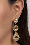 Paparazzi Prove Your ROYALTY - Gold Post Earrings