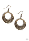 Paparazzi Secret Vineyards - Brass Earrings