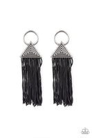Paparazzi Oh My GIZA - Black Post Earrings