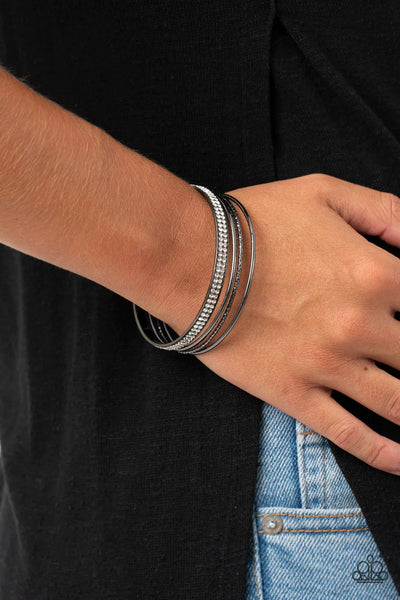 Paparazzi Heap It On - Black Bracelet