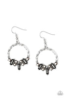 Paparazzi On The Uptrend - Black Earrings