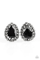 Paparazzi Quintessentially Queen - Black Post Earrings