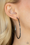 Paparazzi Loop de HOOP - Black Hoop Earrings