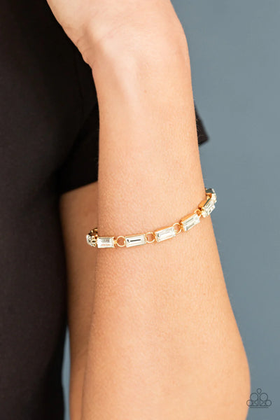 Paparazzi Irresistibly Icy - Gold Bracelet