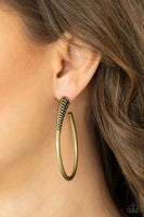 Paparazzi Fully Loaded - Brass Hoop Earrings