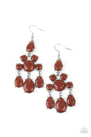 Paparazzi Afterglow Glamour - Brown Earrings