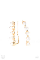 Paparazzi Drop-Top Attitude - Gold Post Earrings