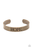 Paparazzi Hope Makes The World Go Round - Brass Bracelet