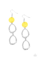 Paparazzi Surfside Shimmer - Yellow Earrings