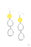 Paparazzi Surfside Shimmer - Yellow Earrings