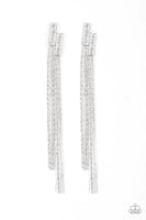 Paparazzi Radio Waves - White Earrings