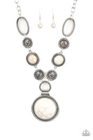 Paparazzi Sedona Drama - White Necklace