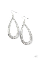 Paparazzi Diamond Distraction - White Earrings