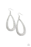 Paparazzi Diamond Distraction - White Earrings