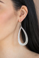 Paparazzi Diamond Distraction - White Earrings