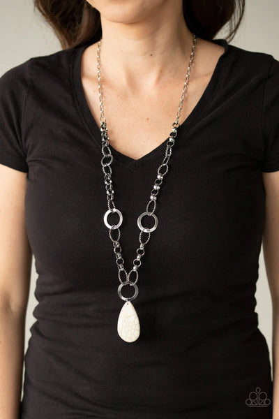 Paparazzi Recycled Refinement - White Necklace