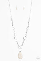 Paparazzi Recycled Refinement - White Necklace
