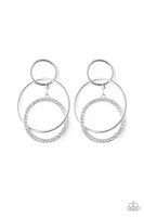 Paparazzi Metro Bliss - White Post Earrings