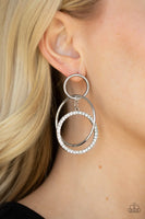 Paparazzi Metro Bliss - White Post Earrings