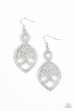 Paparazzi A Grand Statement - White Earrings