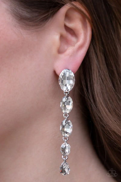 Paparazzi Red Carpet Radiance - White Post Earrings
