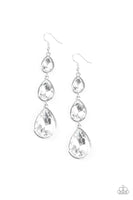 Paparazzi Metro Momentum - White Earrings