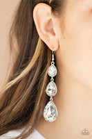 Paparazzi Metro Momentum - White Earrings