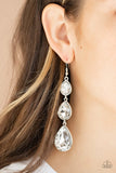 Paparazzi Metro Momentum - White Earrings