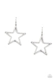 Paparazzi Count Your Stars - White Earrings