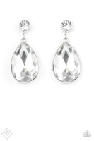 Paparazzi Debutante Dazzle -White Post Earrings