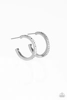 Paparazzi Hoop Haven - White Hoop Earrings