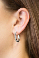 Paparazzi Hoop Haven - White Hoop Earrings